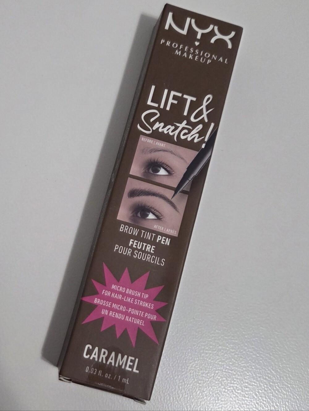NWT NYX Lift & Snatch Brow Tint Pen - Caramel